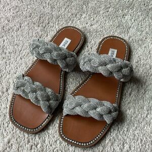 Steve Madden Newbie Rhinestone Flat Sandals